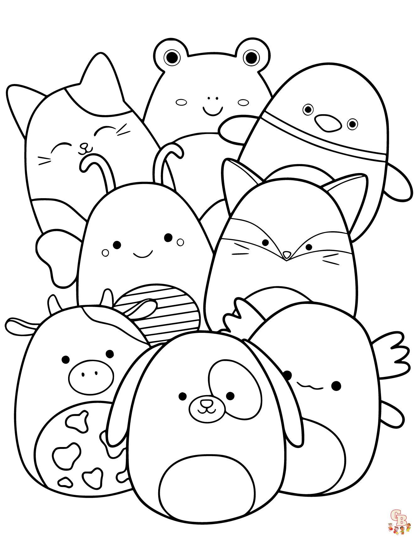 100 Squishmallows Coloring Pages FREE Printable 2