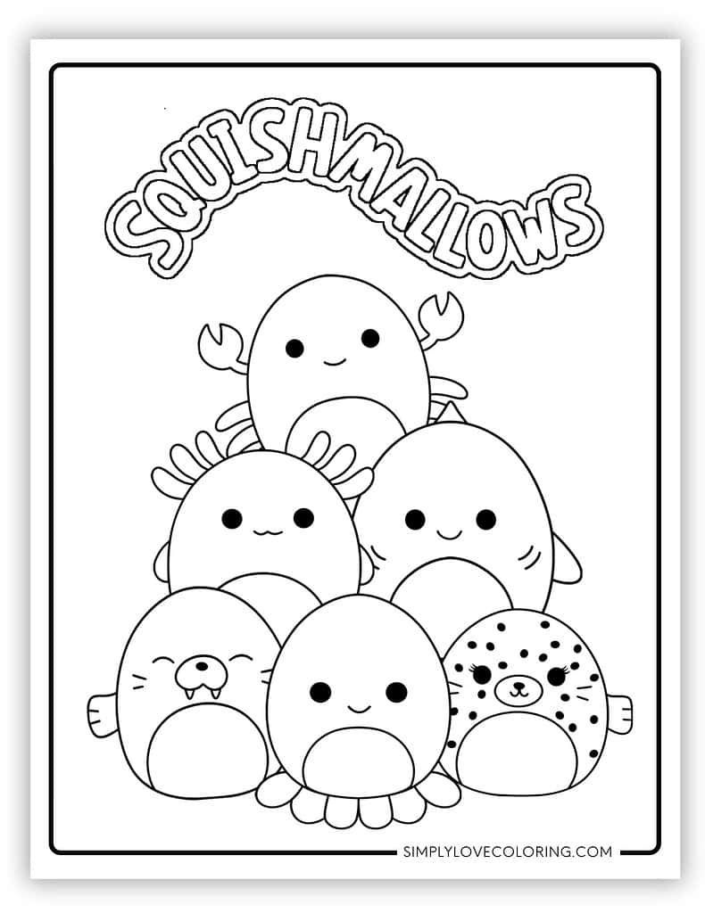 100 Squishmallows Coloring Pages FREE Printable 35