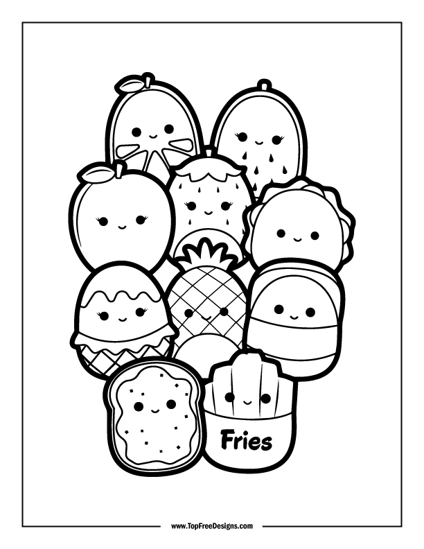 100 Squishmallows Coloring Pages FREE Printable 45