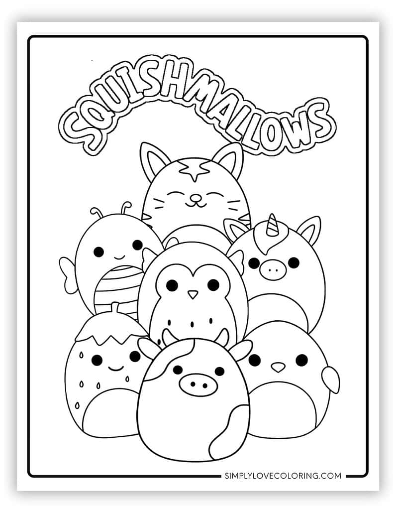 100 Squishmallows Coloring Pages FREE Printable 5