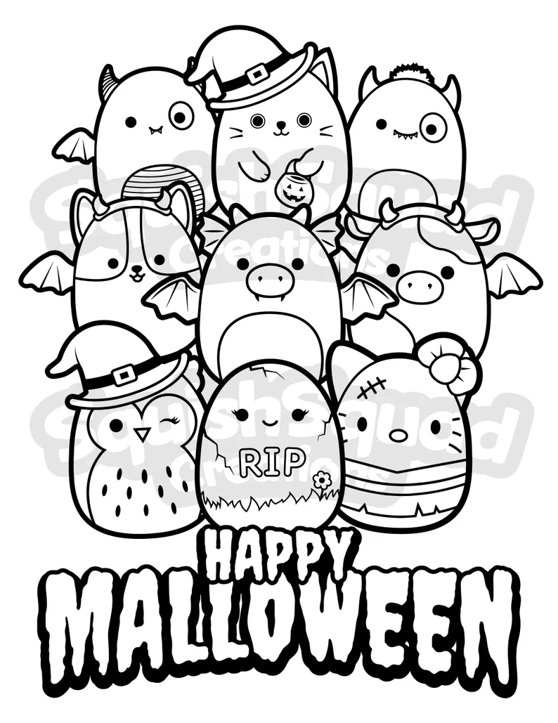 100 Squishmallows Coloring Pages FREE Printable 53