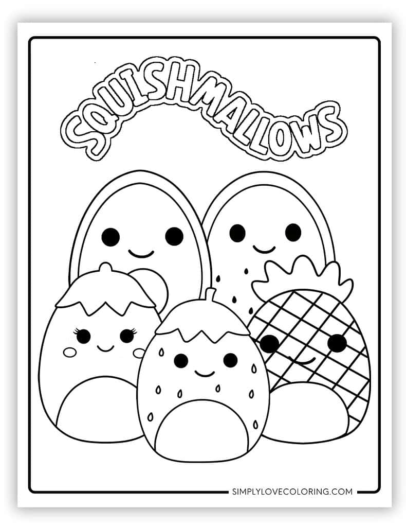 100 Squishmallows Coloring Pages FREE Printable 58