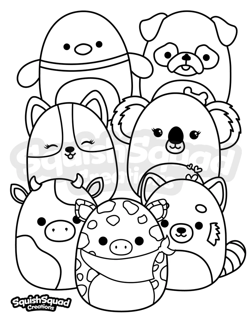 100 Squishmallows Coloring Pages FREE Printable 6