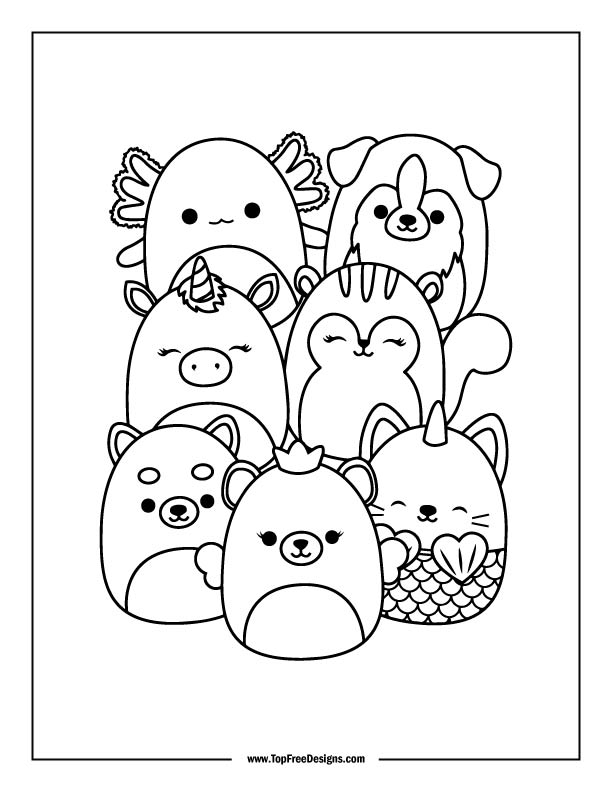 100 Squishmallows Coloring Pages FREE Printable 61