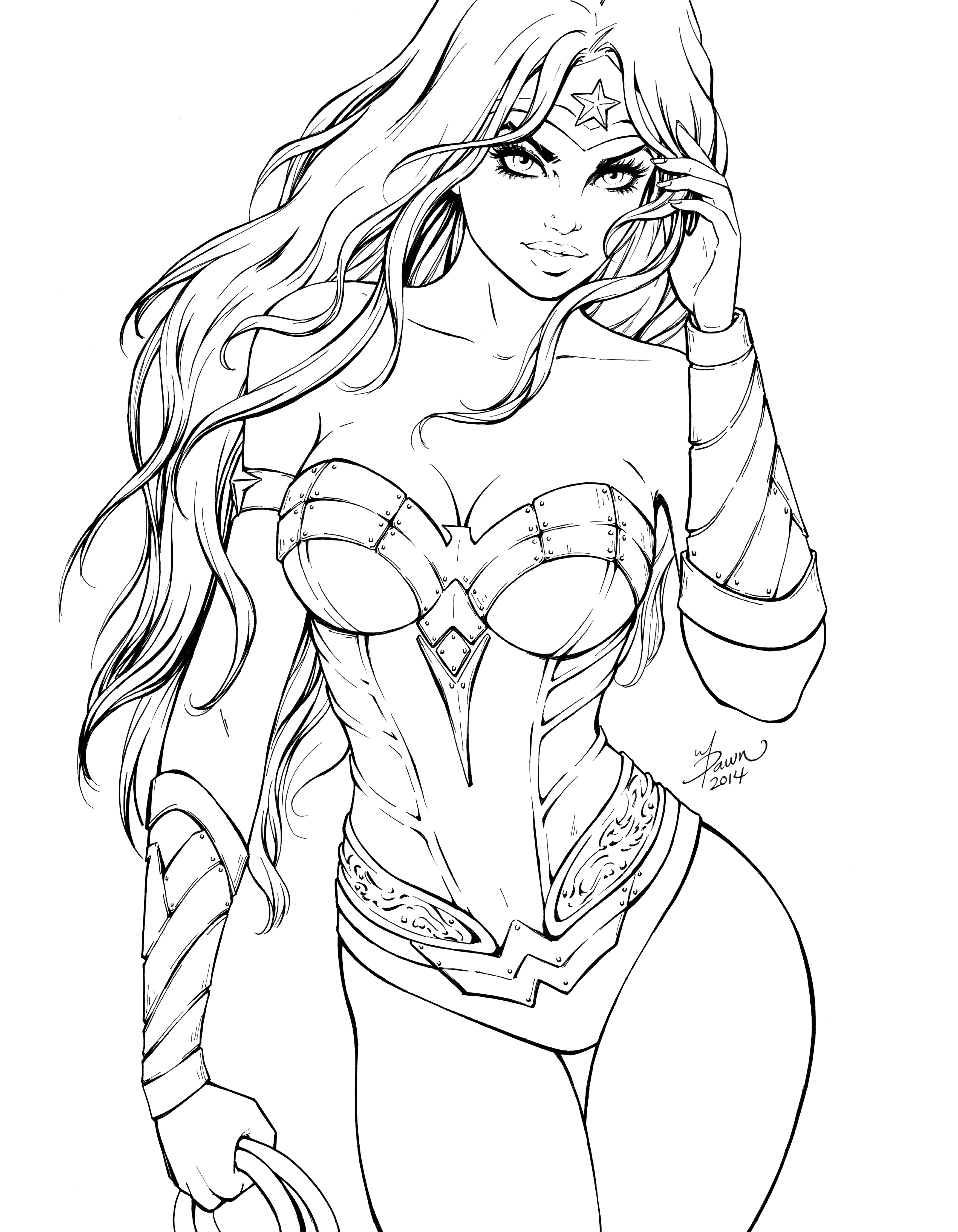 110+ Wonder Woman Coloring Pages for DC Fans 116