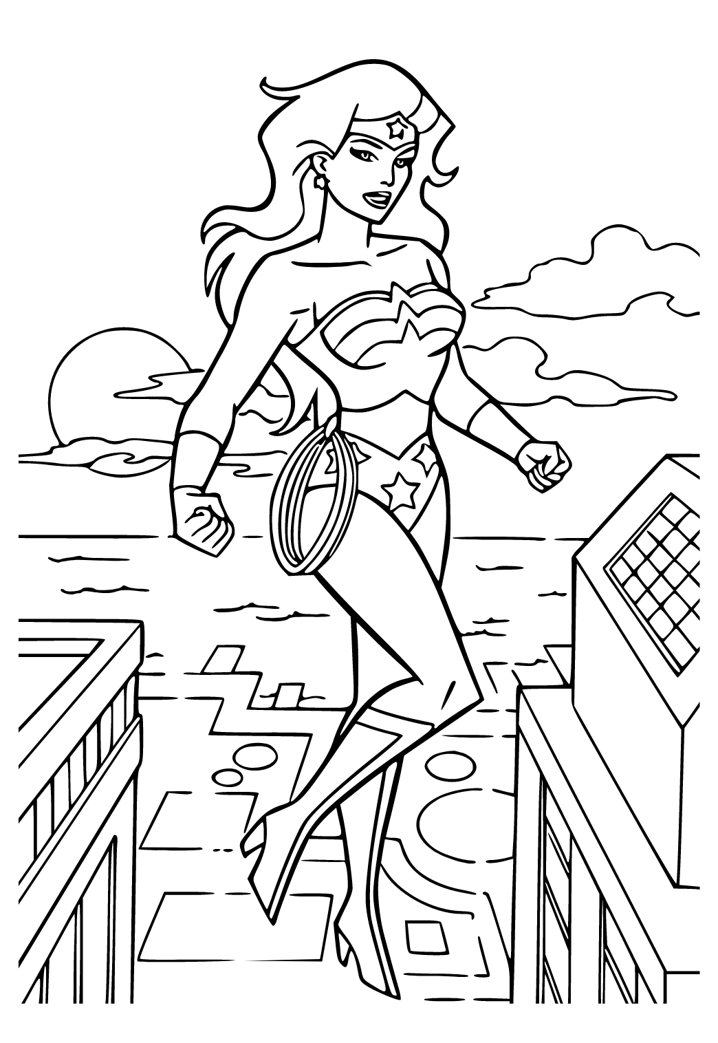 110+ Wonder Woman Coloring Pages for DC Fans 13