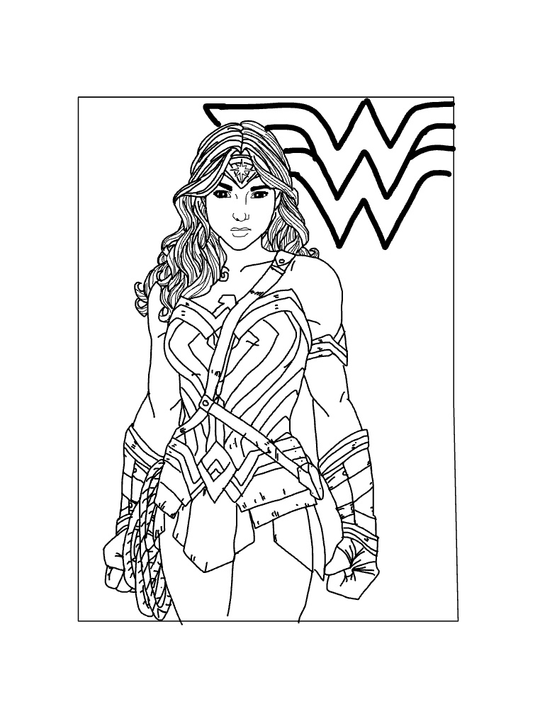 110+ Wonder Woman Coloring Pages for DC Fans 19