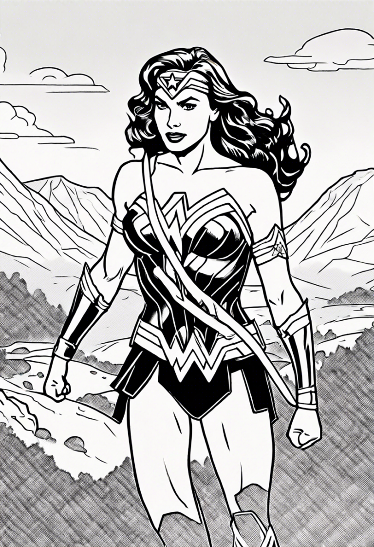 110+ Wonder Woman Coloring Pages for DC Fans 2