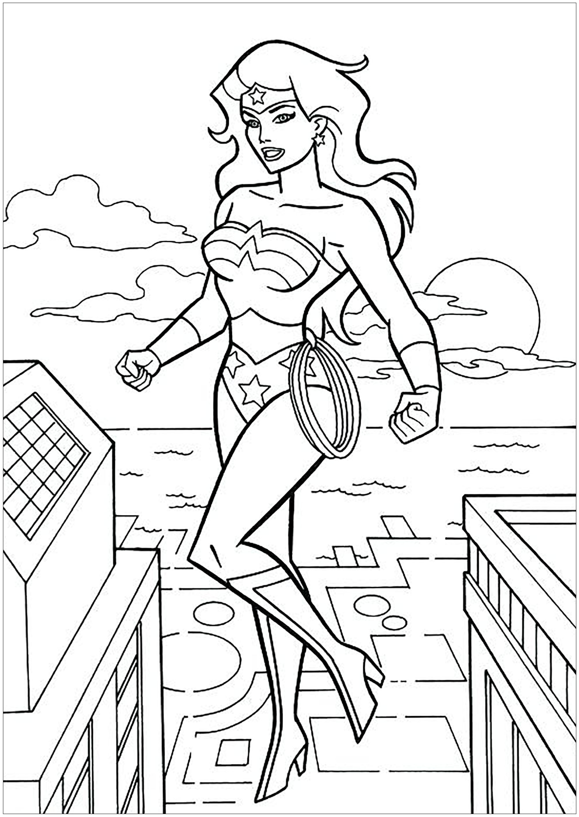 110+ Wonder Woman Coloring Pages for DC Fans 24