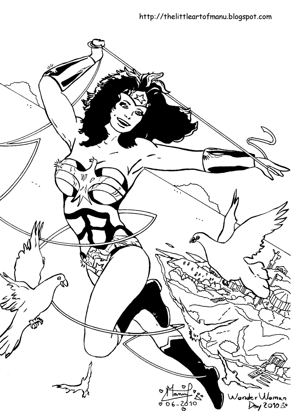 110+ Wonder Woman Coloring Pages for DC Fans 25