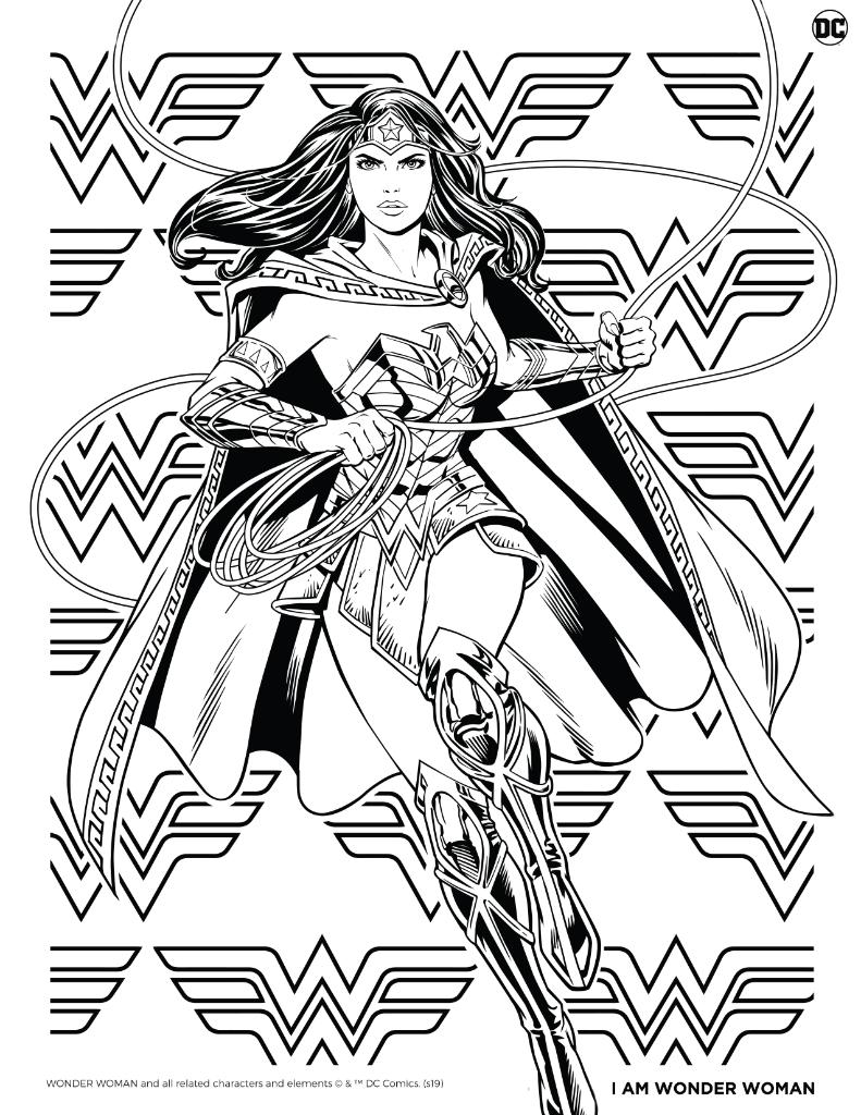 110+ Wonder Woman Coloring Pages for DC Fans 28