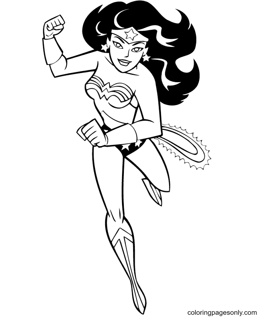 110+ Wonder Woman Coloring Pages for DC Fans 3