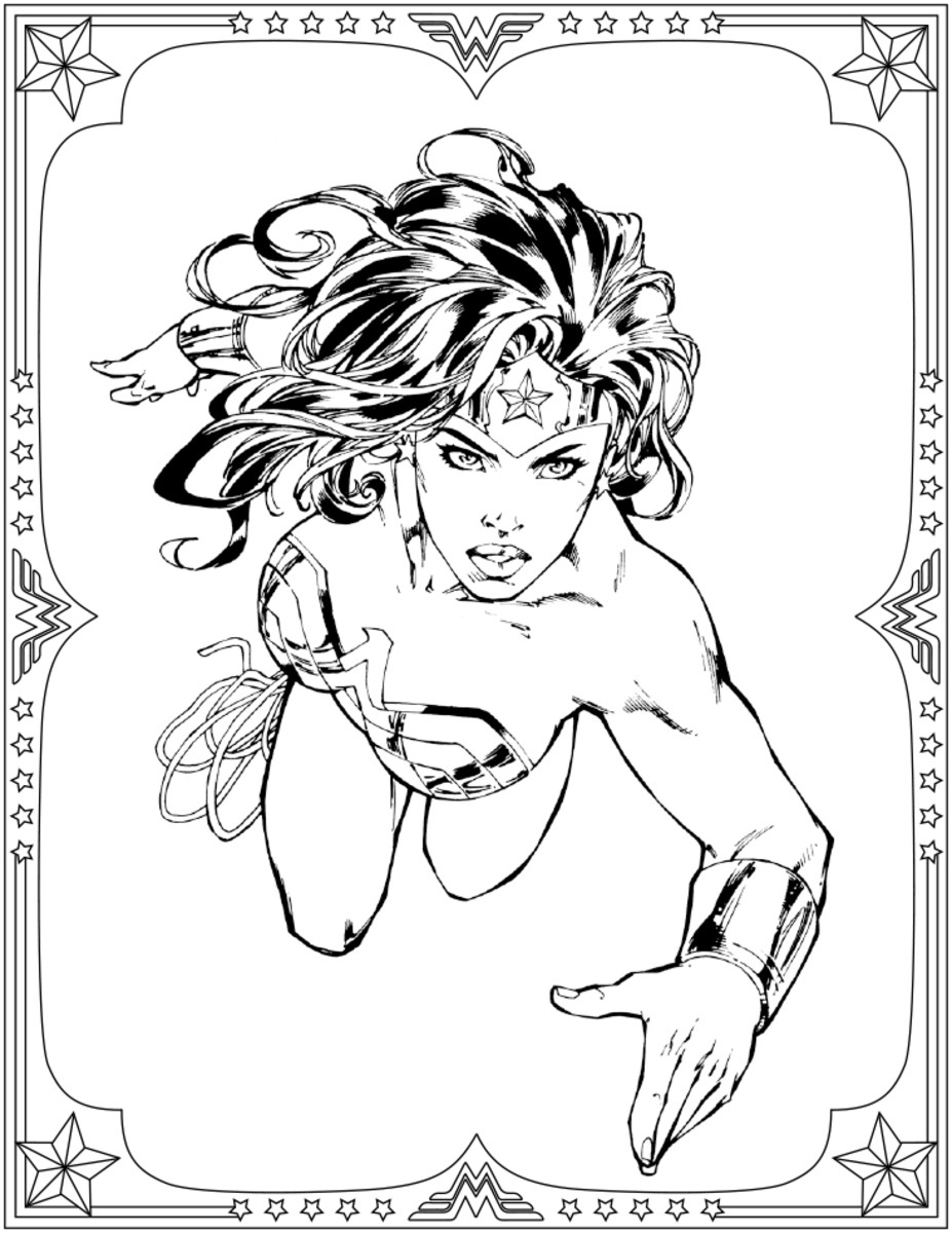 110+ Wonder Woman Coloring Pages for DC Fans 30