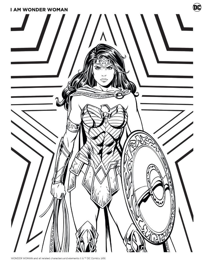 110+ Wonder Woman Coloring Pages for DC Fans 37