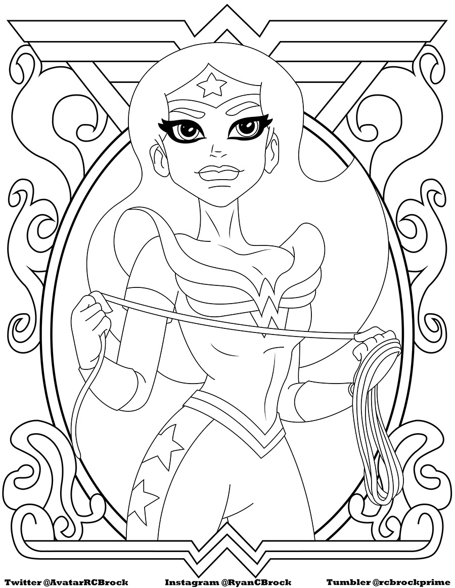 110+ Wonder Woman Coloring Pages for DC Fans 63