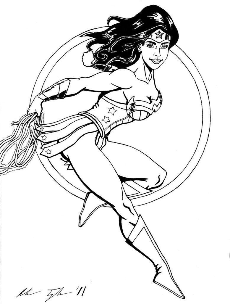 110+ Wonder Woman Coloring Pages for DC Fans 64