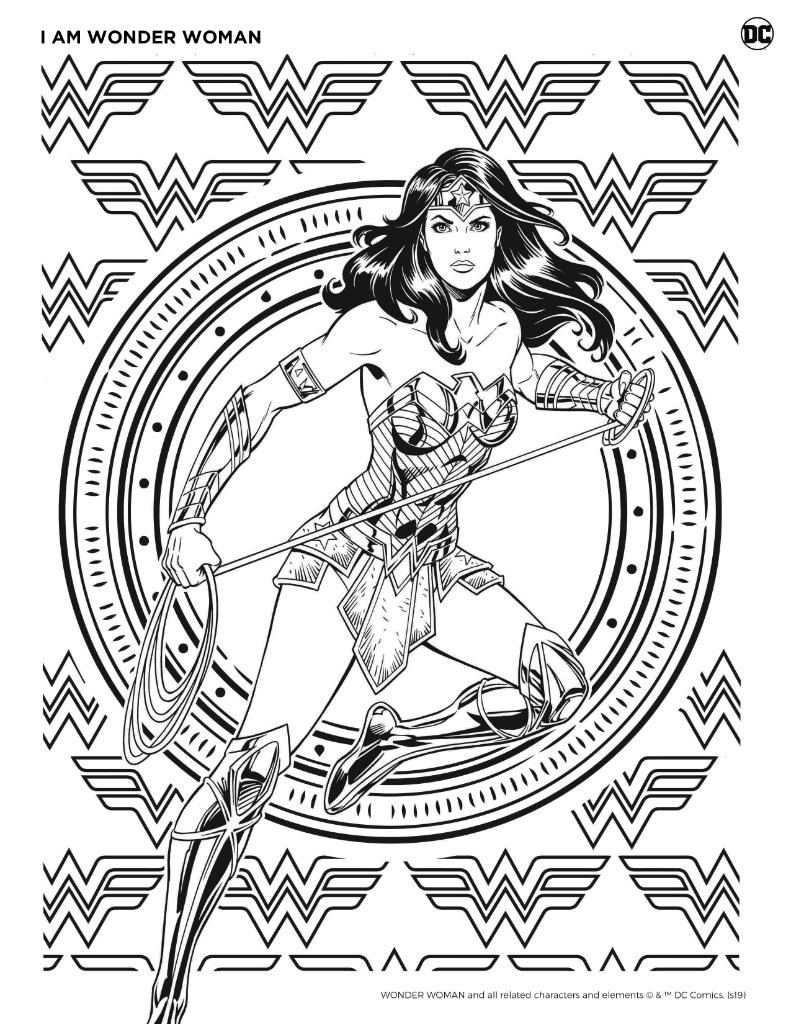 110+ Wonder Woman Coloring Pages for DC Fans 69