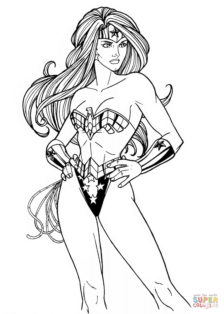 110+ Wonder Woman Coloring Pages for DC Fans 8