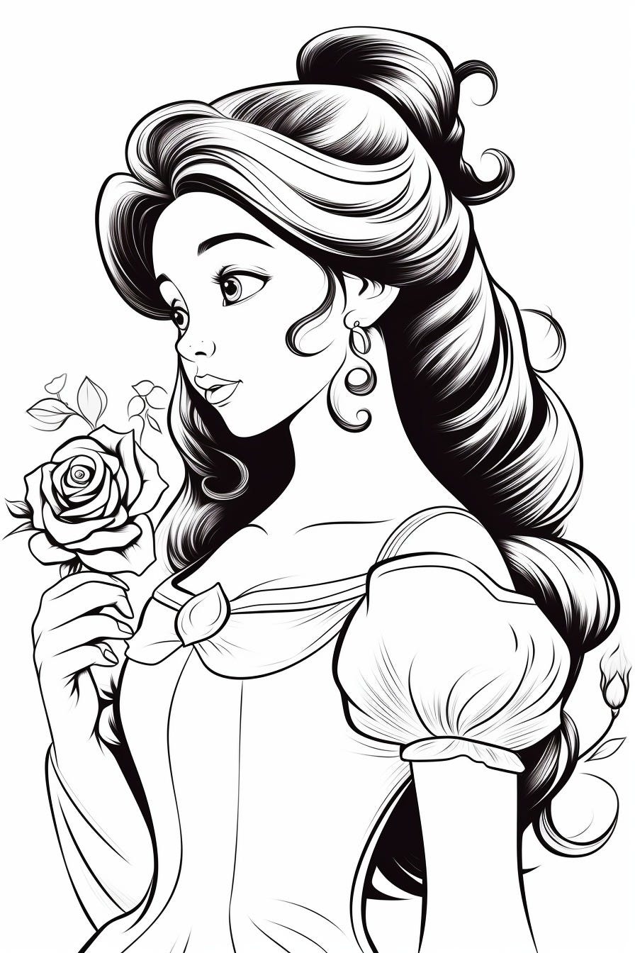 120 Disney Princess Coloring Pages: Magical Adventures Await 13