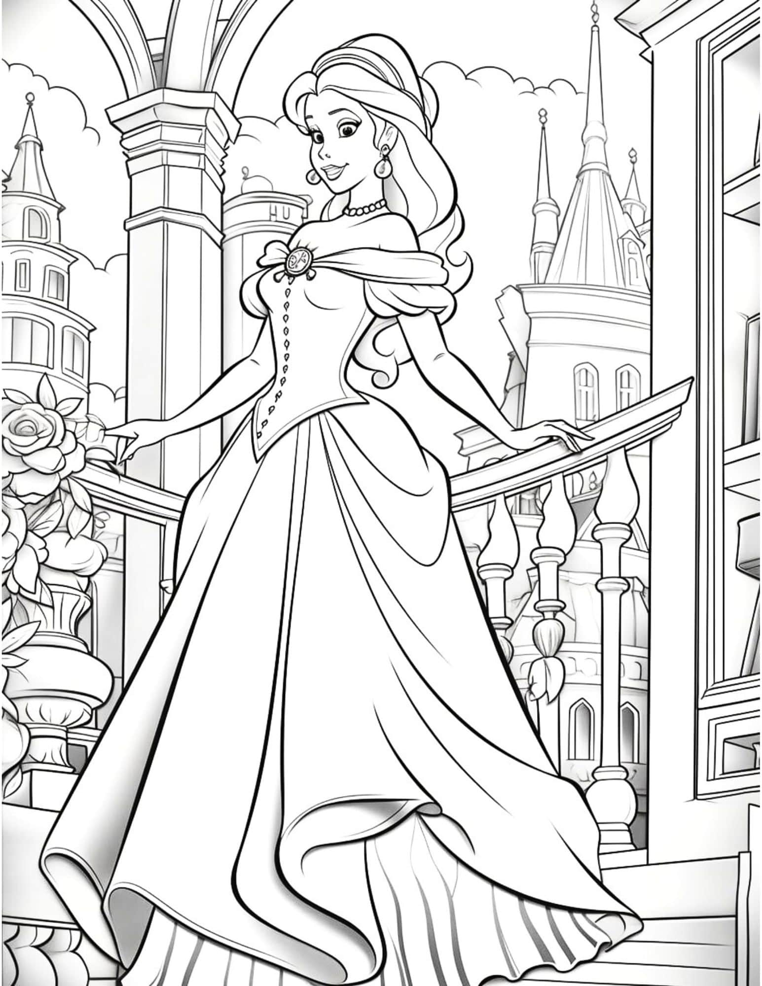 120 Disney Princess Coloring Pages: Magical Adventures Await 15