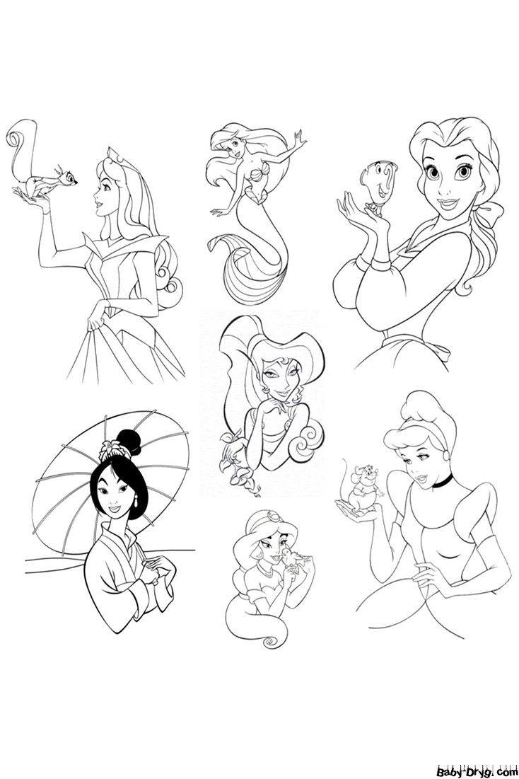 120 Disney Princess Coloring Pages: Magical Adventures Await 68