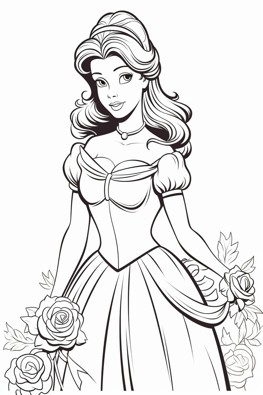 120 Disney Princess Coloring Pages: Magical Adventures Await 73