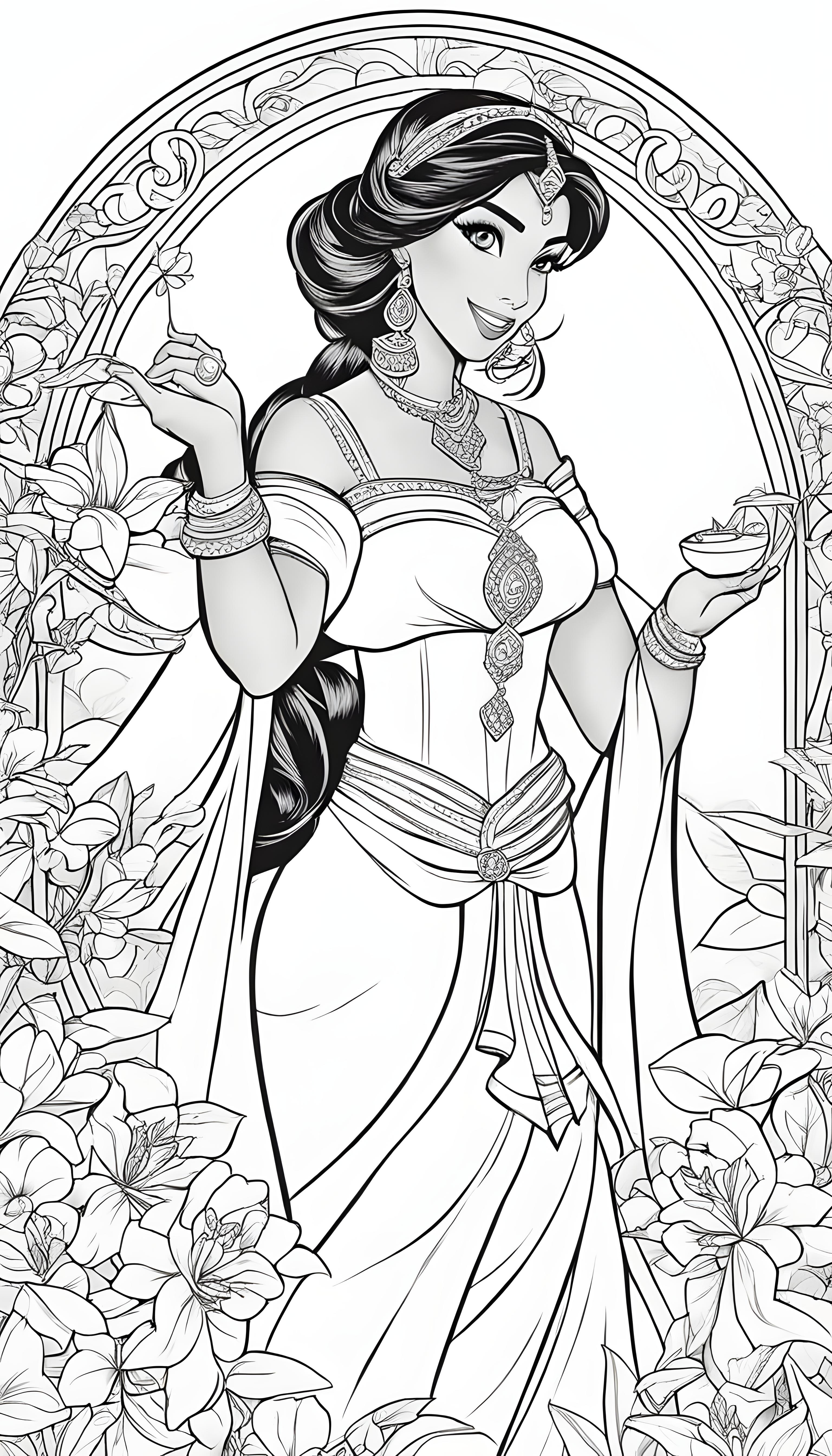 120 Disney Princess Coloring Pages: Magical Adventures Await 78