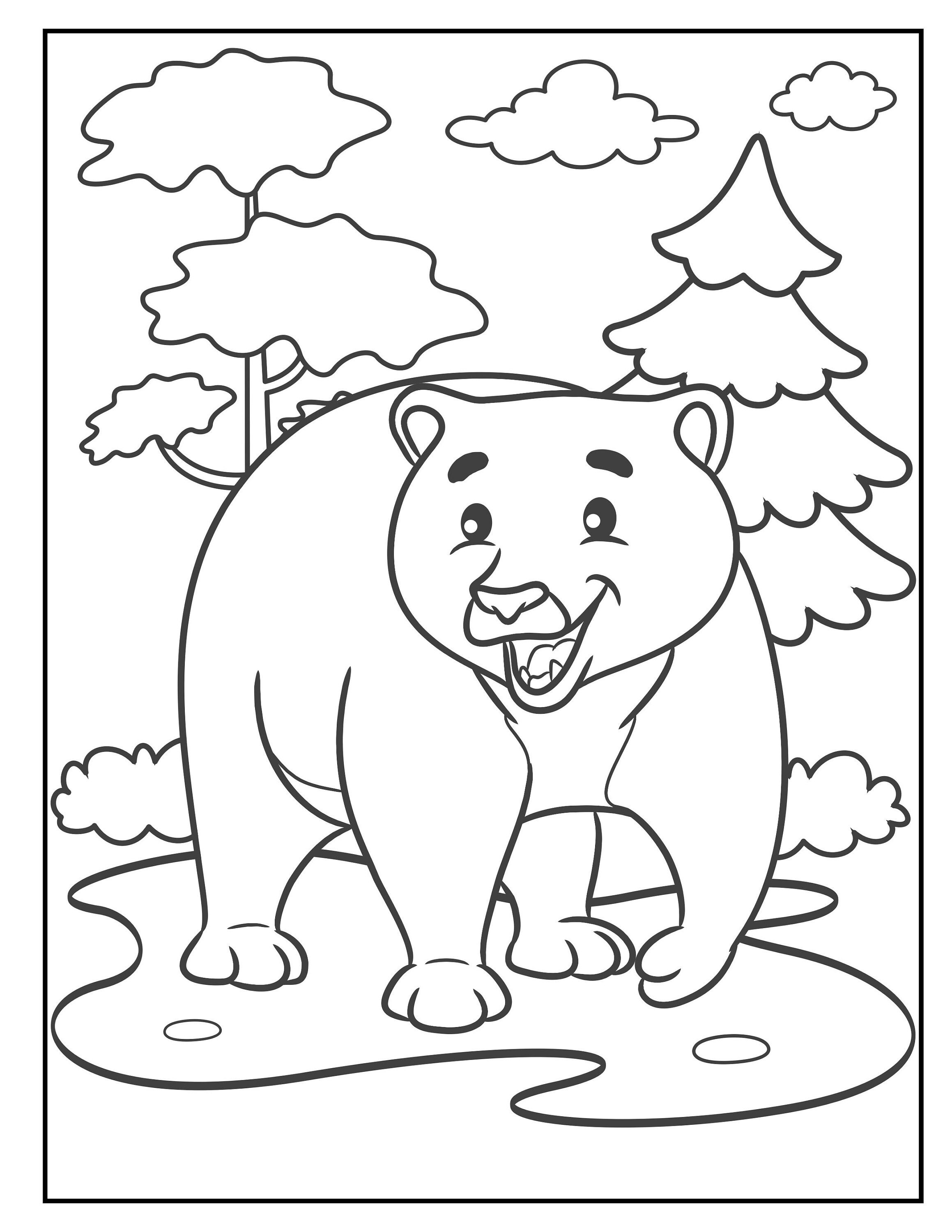 126 Brown Bear Coloring Pages Printable 100