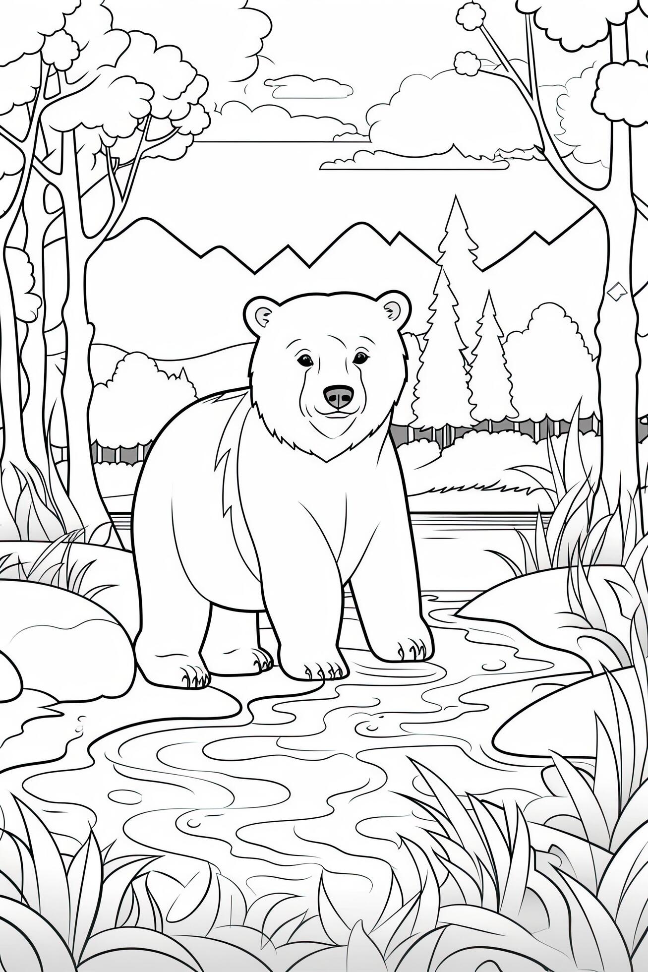 126 Brown Bear Coloring Pages Printable 40