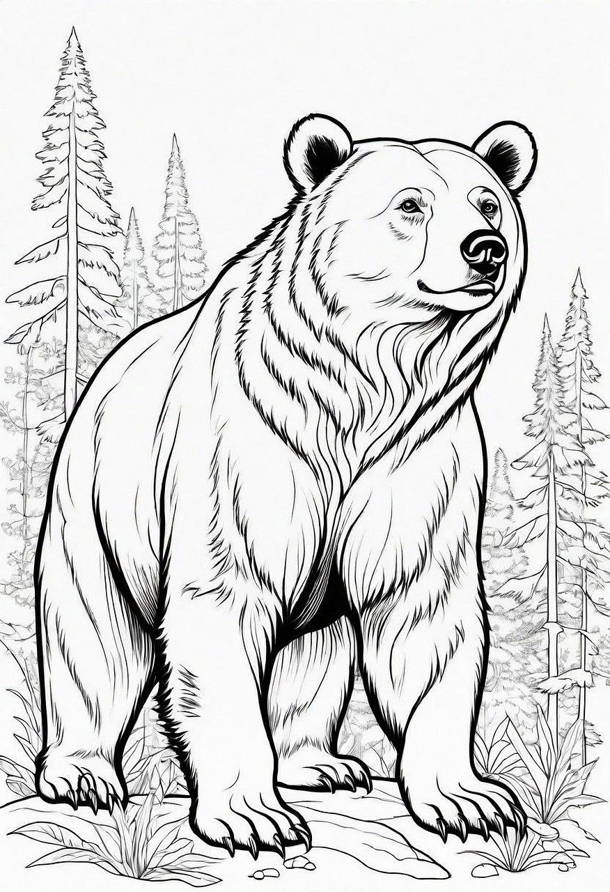 126 Brown Bear Coloring Pages Printable 75