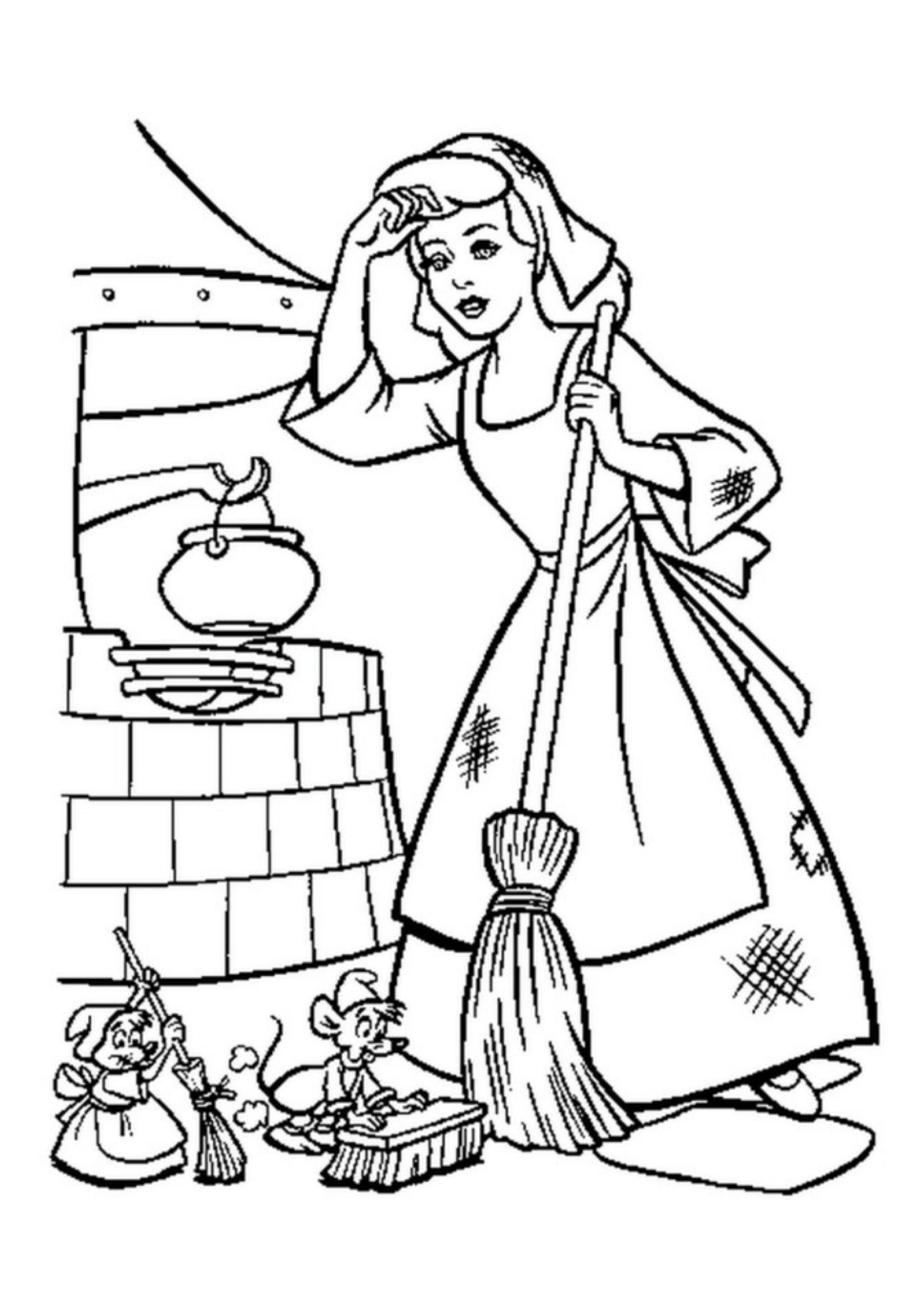 128 Cinderella Coloring Pages Printable 12