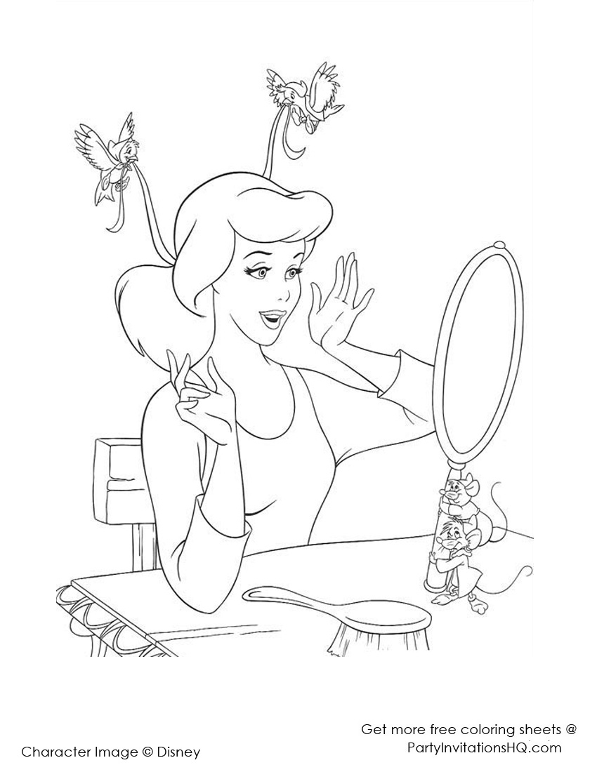 128 Cinderella Coloring Pages Printable 68