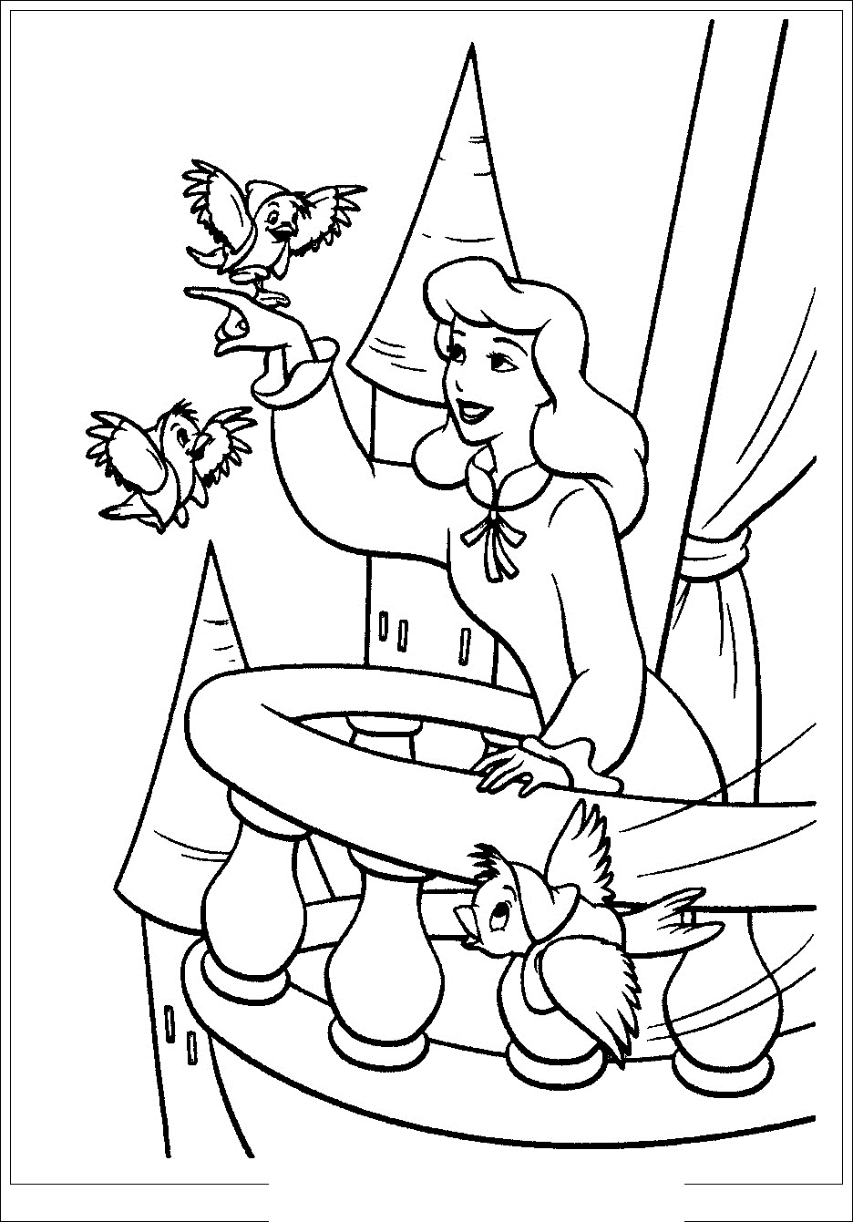 128 Cinderella Coloring Pages Printable 7