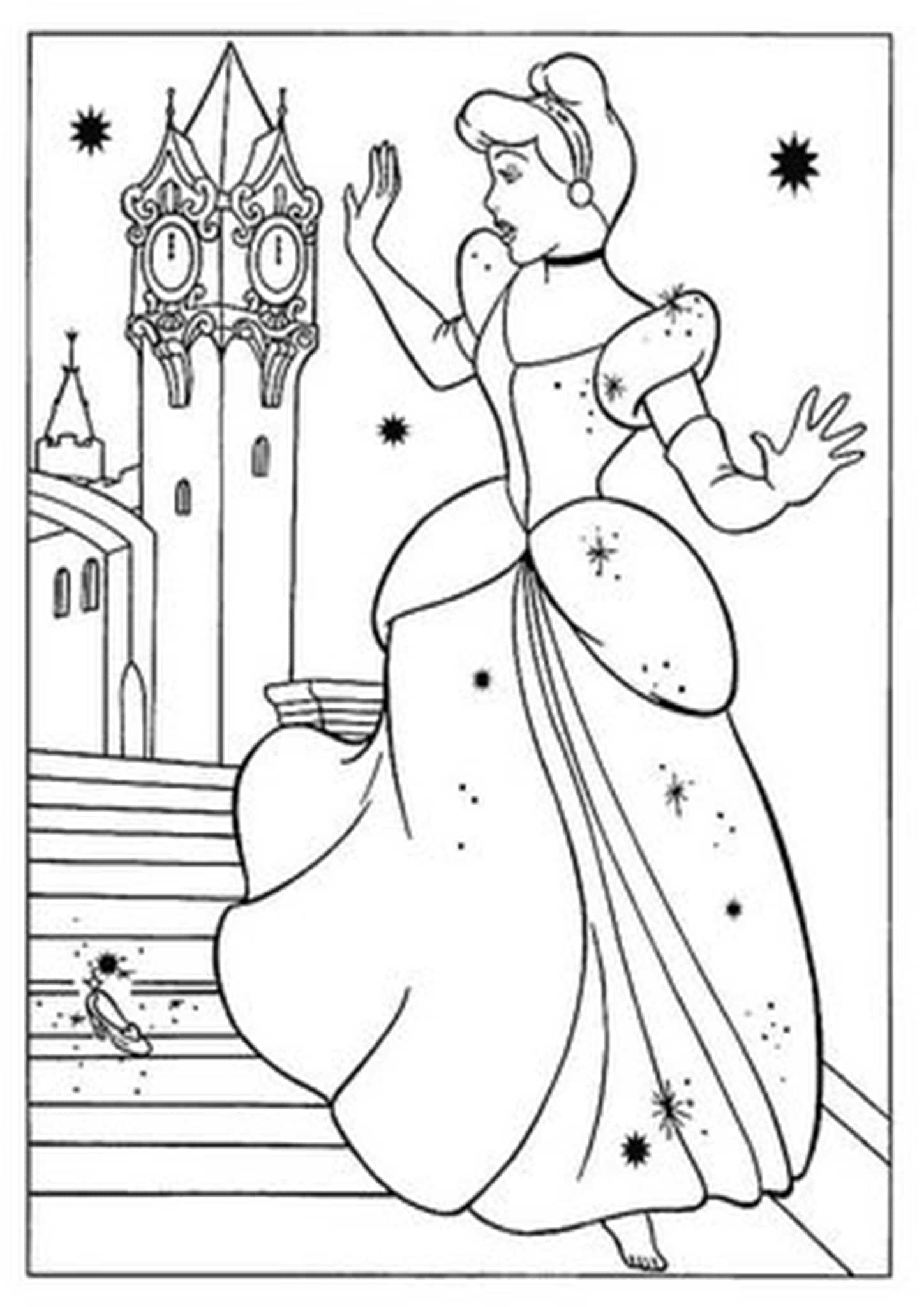 128 Cinderella Coloring Pages Printable 9