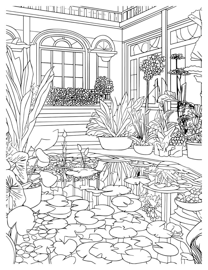 128+ Greenhouse Coloring Pages Printable 10