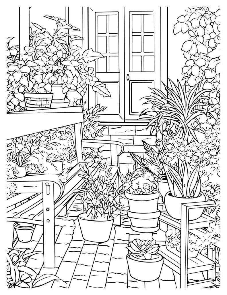 128+ Greenhouse Coloring Pages Printable 11