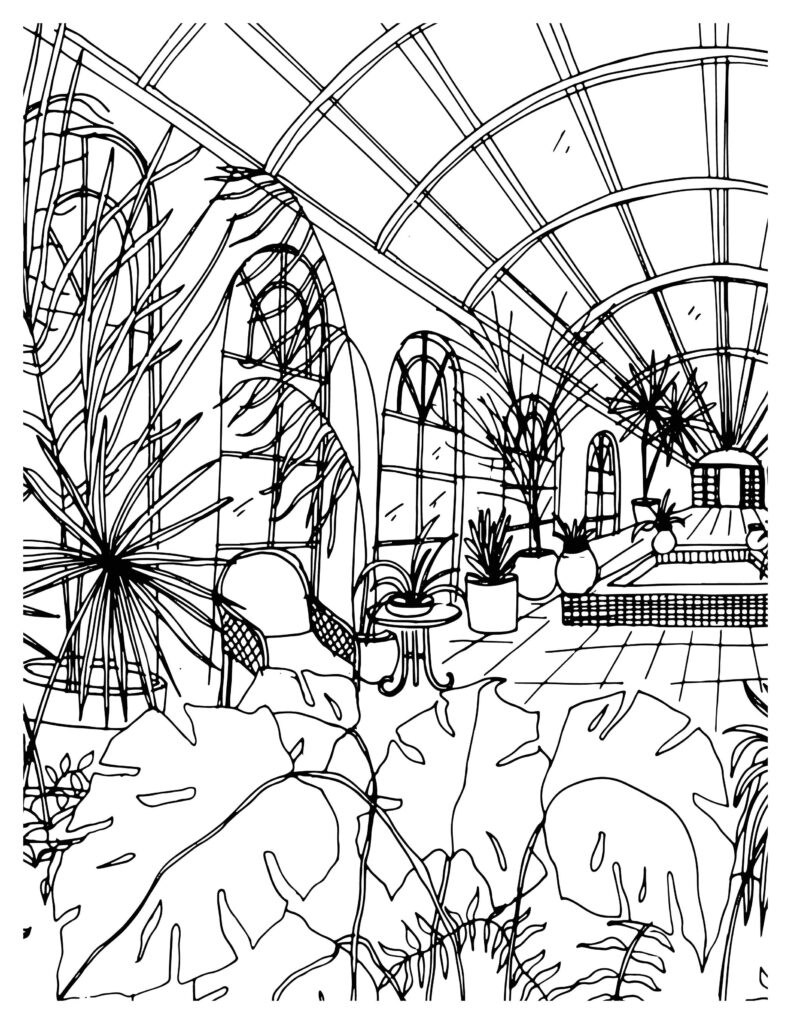 128+ Greenhouse Coloring Pages Printable 14