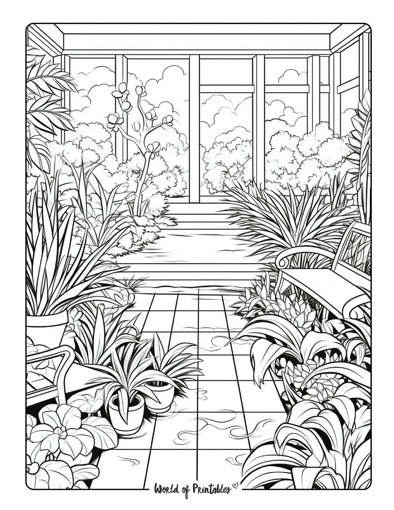 128+ Greenhouse Coloring Pages Printable 77