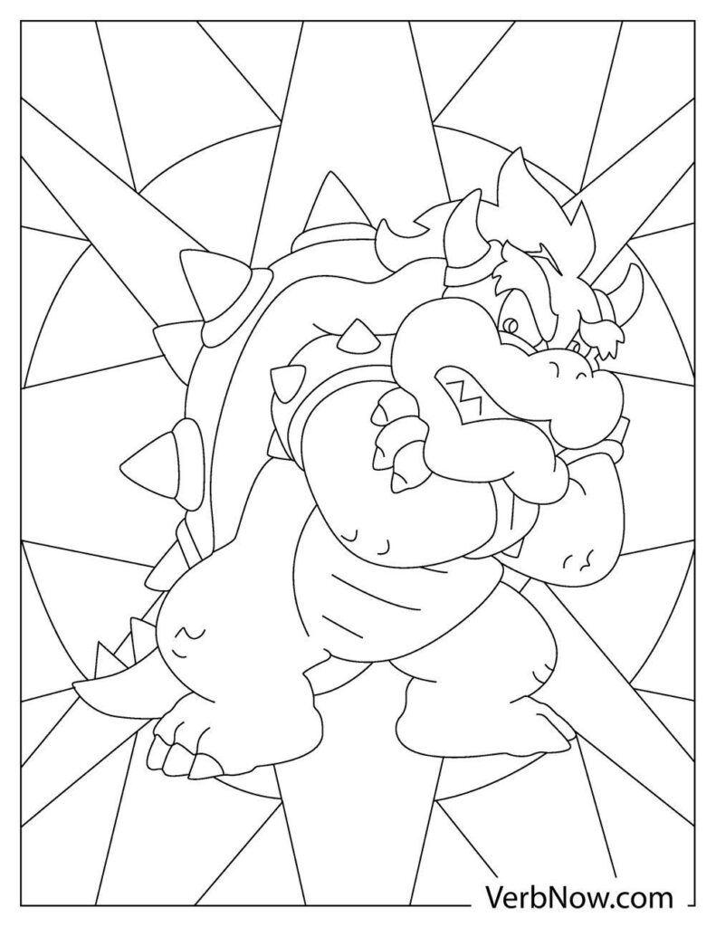 130+ Bowser Color Page Printable 103