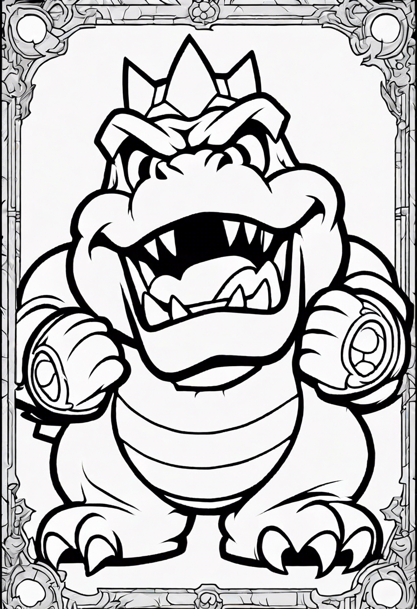 130+ Bowser Color Page Printable 13