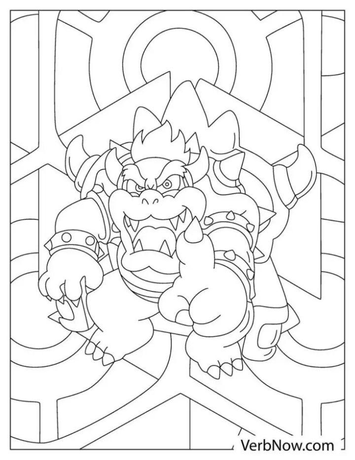 130+ Bowser Color Page Printable 131