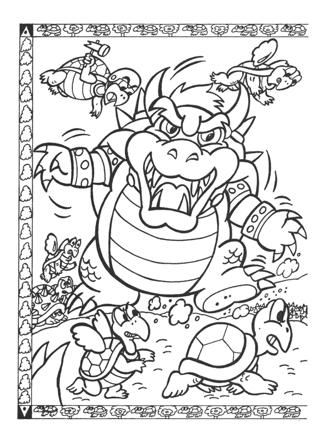 130+ Bowser Color Page Printable 23