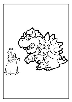 130+ Bowser Color Page Printable 29