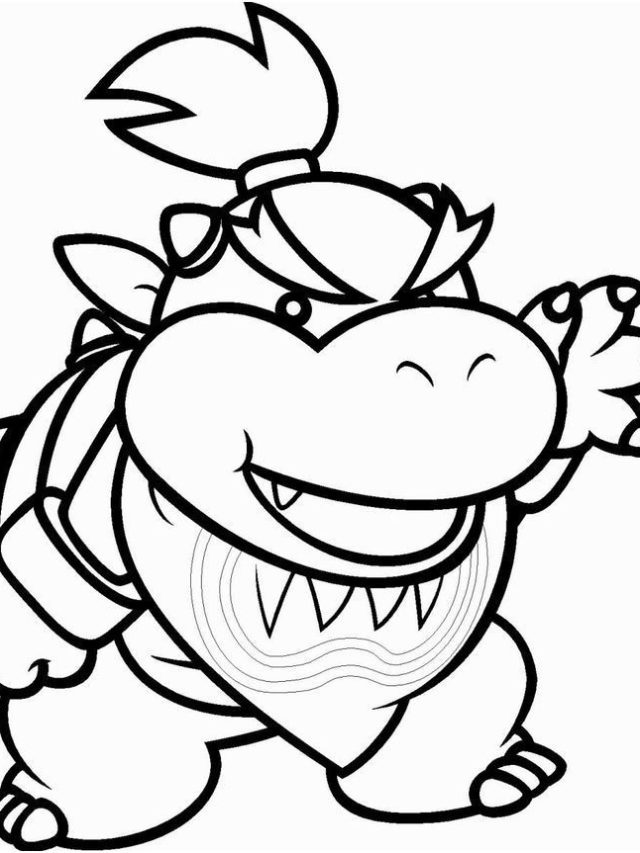 130+ Bowser Color Page Printable 6