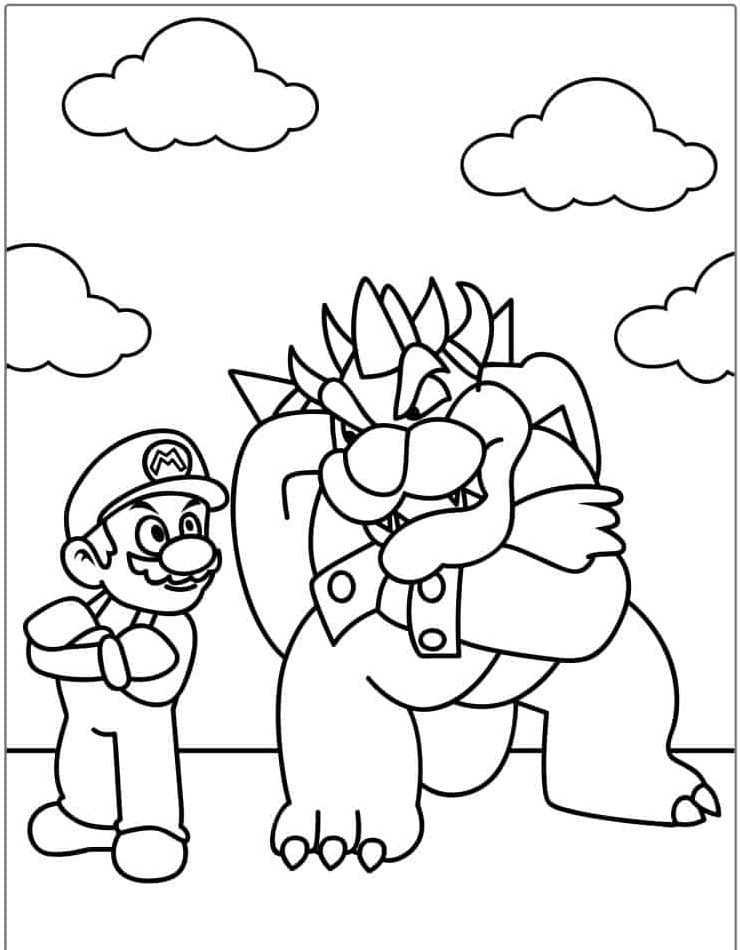 130+ Bowser Color Page Printable 85