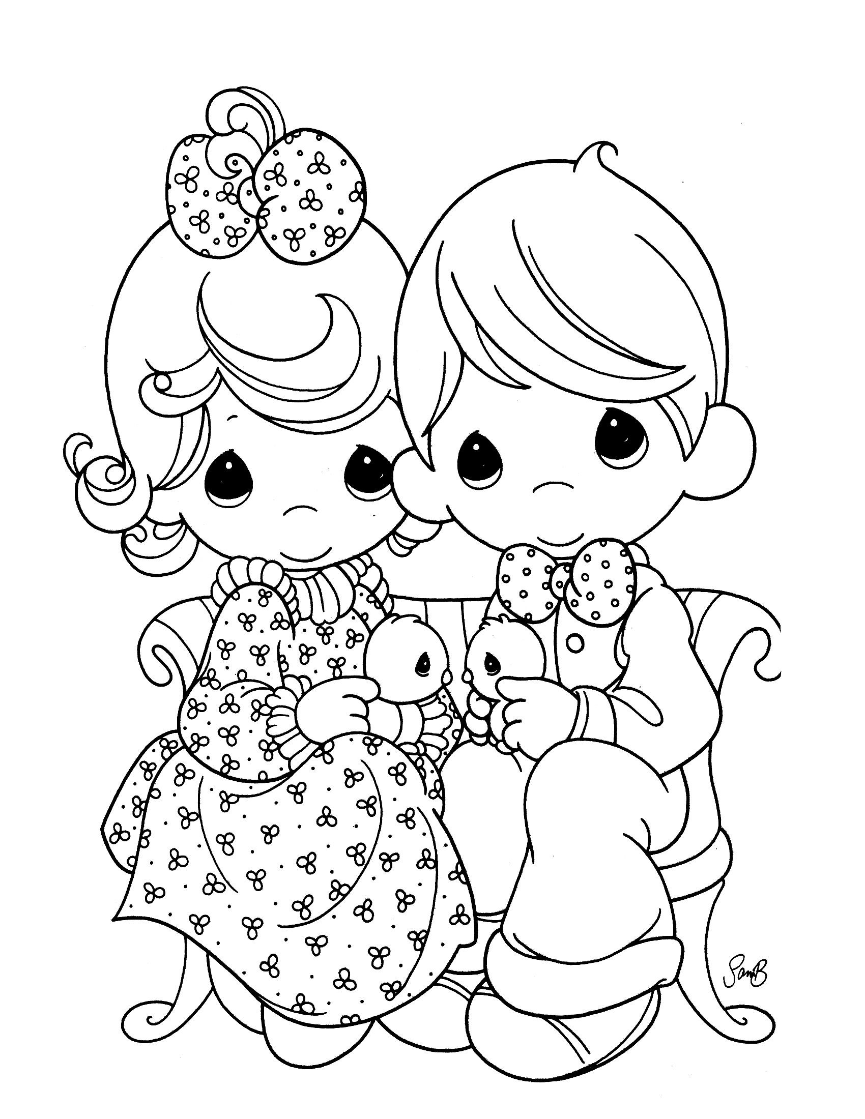 140+ Precious Moments Coloring Pages for Sweet Moments 10