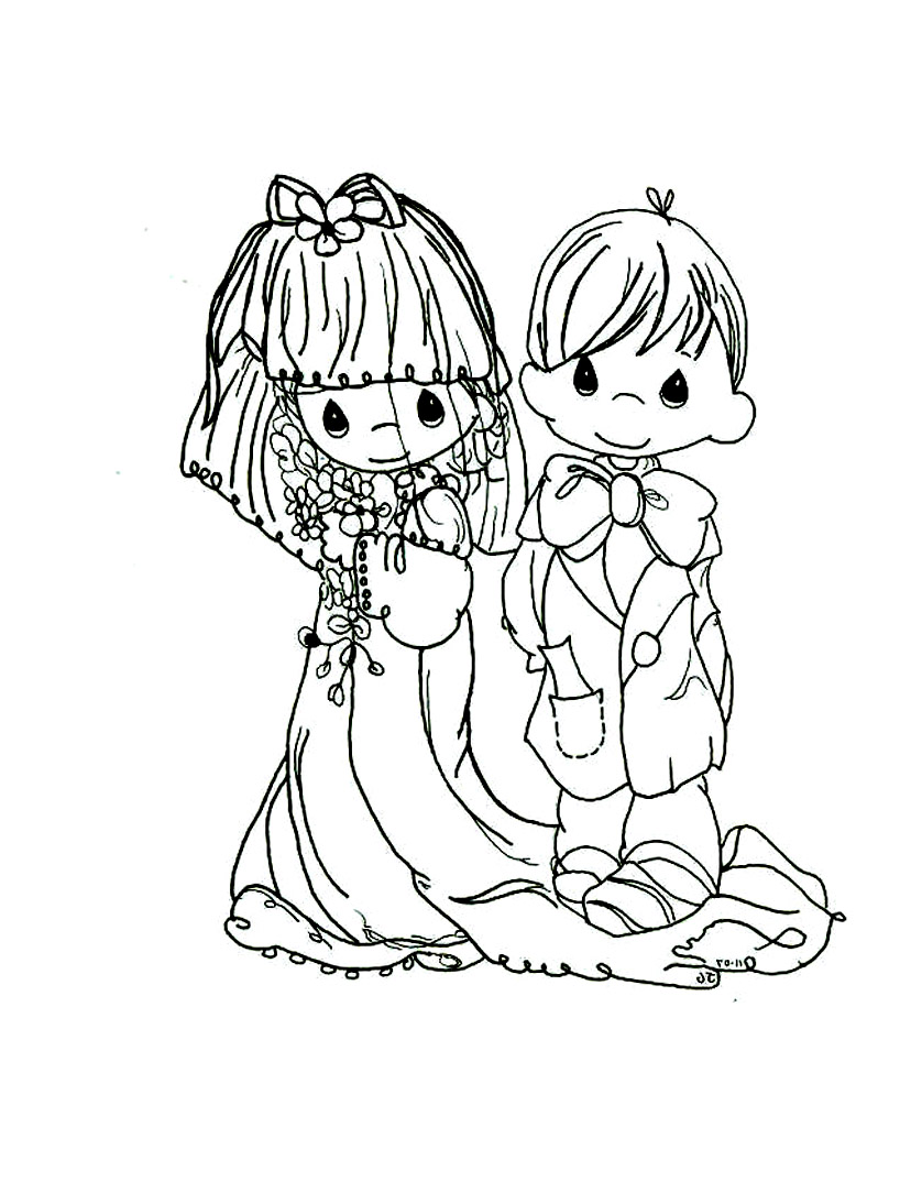 140+ Precious Moments Coloring Pages for Sweet Moments 115