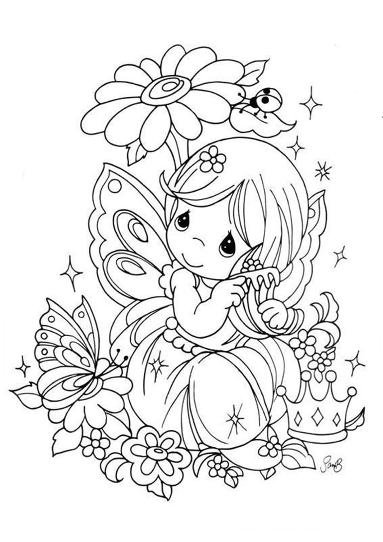 140+ Precious Moments Coloring Pages for Sweet Moments 120