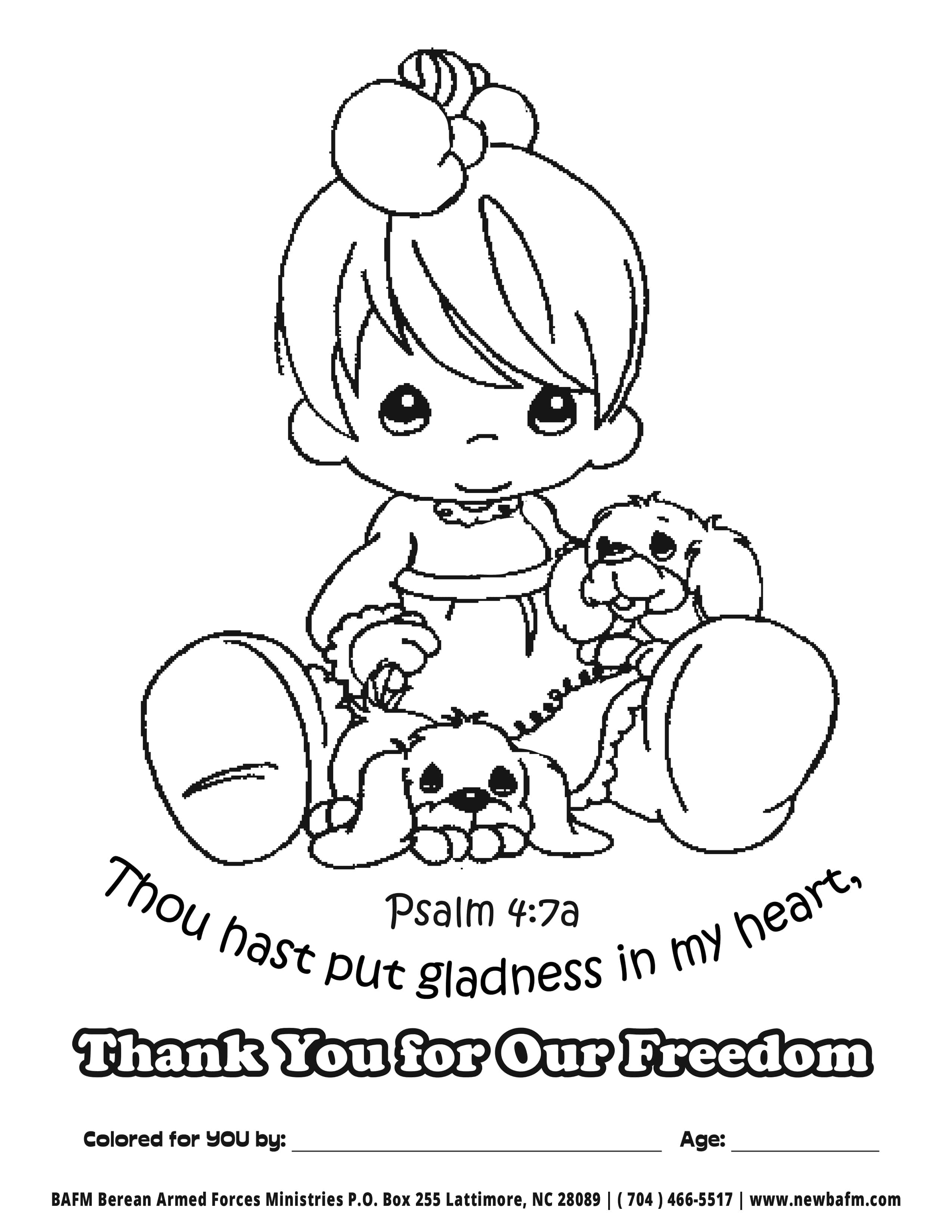 140+ Precious Moments Coloring Pages for Sweet Moments 20