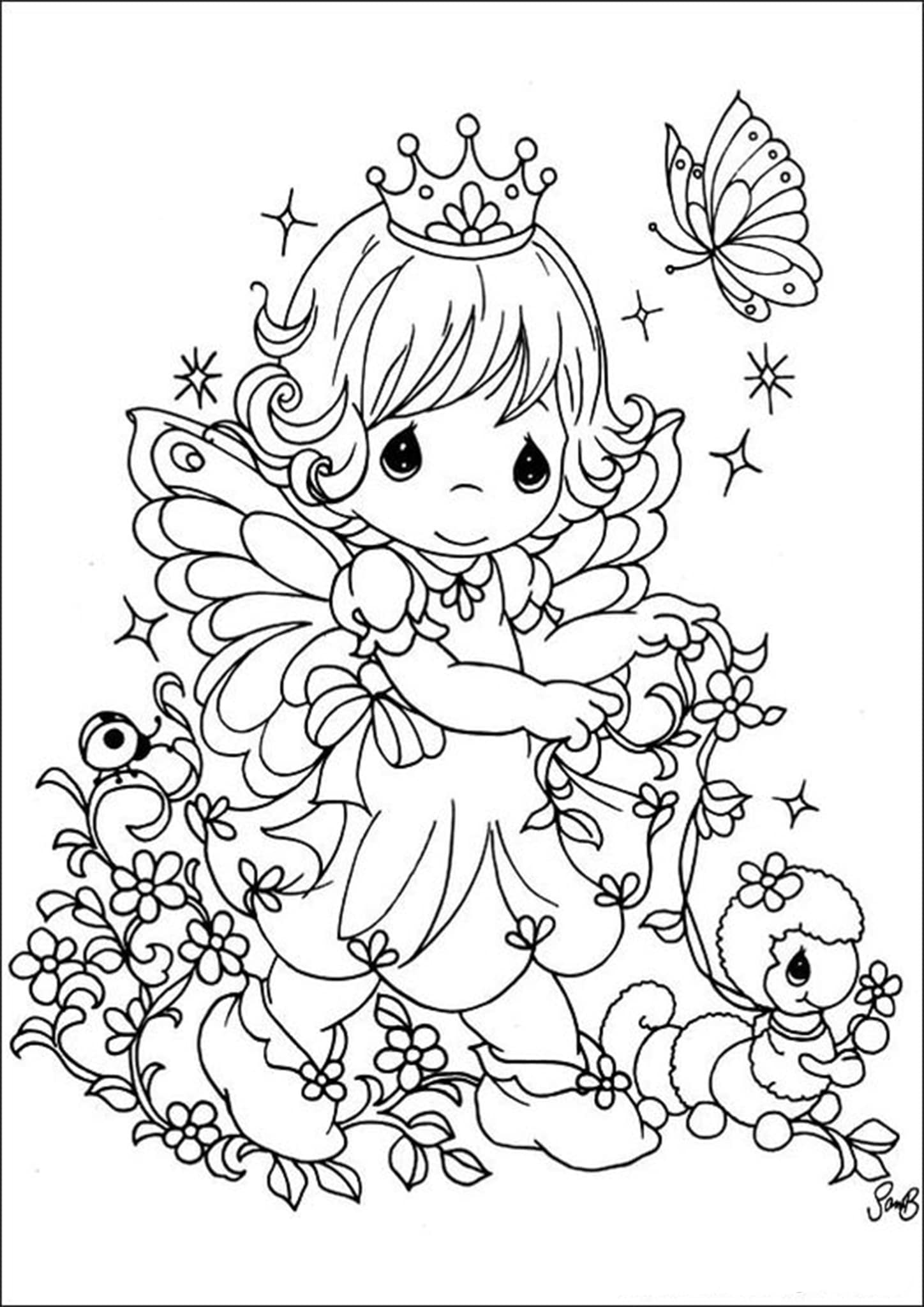 140+ Precious Moments Coloring Pages for Sweet Moments 45